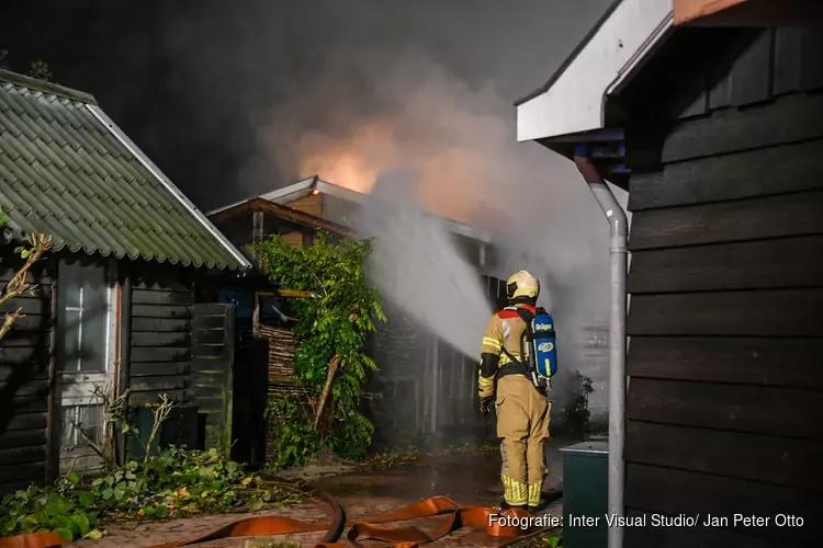 Flinke brand in recreatiewoning Tienhoven