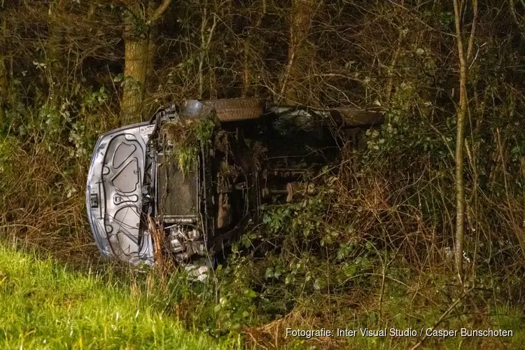 Ernstig eenzijdig ongeval op afrit A1 bij Baarn